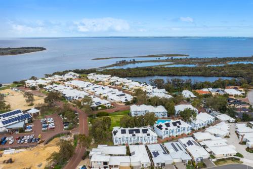 an aerial view of a resort next to the water at Mandurah Quay Resort in Mandurah