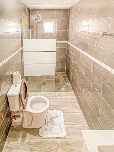 a bathroom with a toilet and a sink at Villa Eruptif - Proche Volcan - 15pers - By Sister Home in Le Tampon