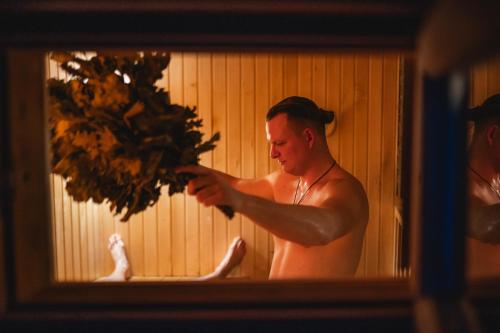Επισκέπτες που μένουν στο Cabin for 2 with Sauna Ritual