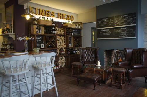 The lounge or bar area at The Kings Head 