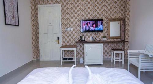 Køkken eller tekøkken på Royal Hotel