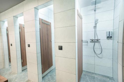 Phòng tắm tại Mustache Hostel