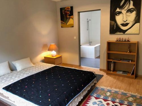 Llit o llits en una habitació de Villa Larrouy