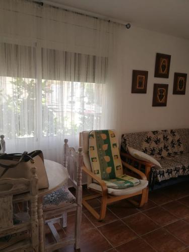 Χώρος καθιστικού στο Piso en la costa de Cunit