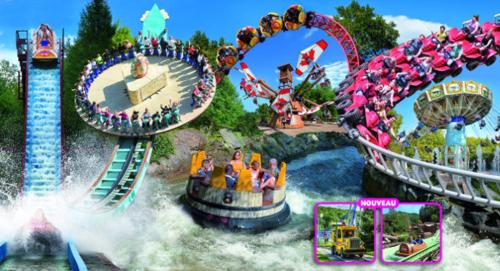 a water amusement park with a roller coaster at Appartement Le rêve de Gaïa Climatisation et Wifi in Moulins