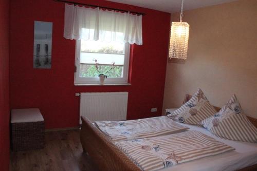 Cama o camas de una habitación en Haus Brekersmeden