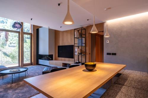 Μια τηλεόραση ή/και κέντρο ψυχαγωγίας στο Isard Penthouse & Spa