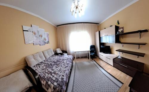 Postel nebo postele na pokoji v ubytování Хостел в Карпатах