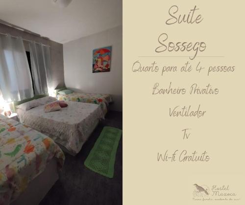 Ένα ή περισσότερα κρεβάτια σε δωμάτιο στο Hostel Mazoca