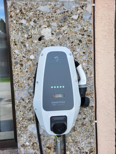 a security camera is attached to a wall at Hotel Alpina in Kleinarl