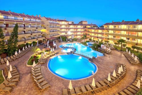 an overhead view of a hotel with a swimming pool at HOVIMA Jardin Caleta in Adeje