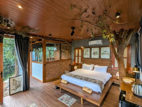 Postel nebo postele na pokoji v ubytování Trance rabara resort