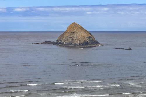 an island in the middle of the ocean at Berni's Ocean View Castle - an Oceanside Legend in Oceanside