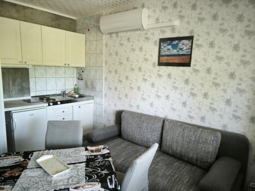 Kuchyň nebo kuchyňský kout v ubytování Karolin Apartman