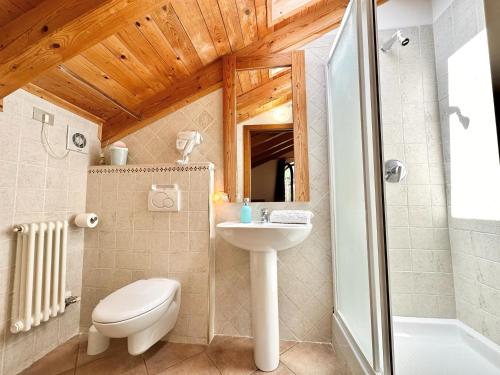 Koupelna v ubytování Chalet Rustico Bertolini per Gruppi!