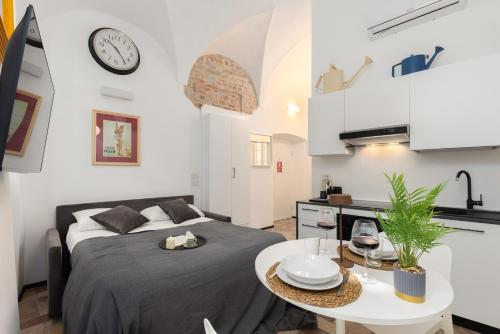 Katil atau katil-katil dalam bilik di Città Alta Home - 5min from BGY Airport, AC, WiFi