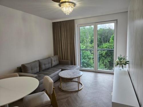 Posezení v ubytování Apartament z Widokiem Centrum HGS Home