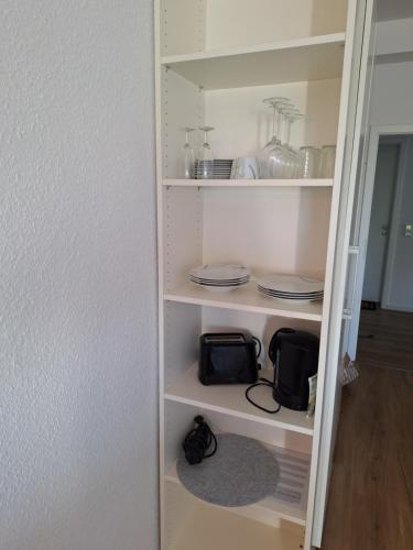 Cuisine ou kitchenette dans l'établissement Arpartment Deluxe mit Balkon Eifel Prüm