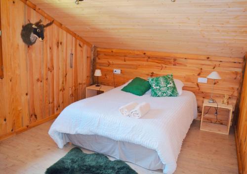 Giường trong phòng chung tại Chalet familial - Pyrénées, au cœur des 3 stations