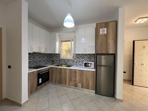 Kuchyň nebo kuchyňský kout v ubytování Relax Apartments Golem