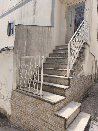a set of stairs in front of a building at La Casa D in Rocchetta SantʼAntonio