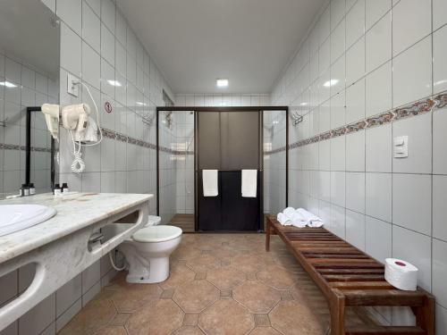 Koupelna v ubytování Hostel Costa Terral