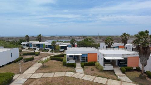an aerial view of a row of houses at Marina Puerto Velero in Tubará