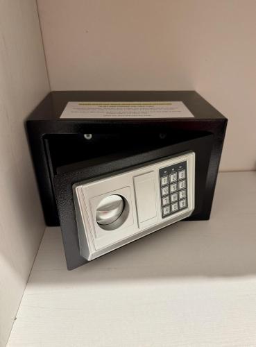 a microwave oven sitting on top of a counter at View Villas in Punta