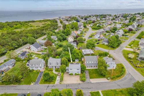 an aerial view of a residential neighborhood with houses at 7 Bodfish Avenue Sandwich - Life's A Beach! in Sandwich