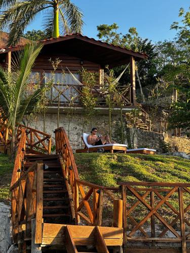 Zahrada ubytování Hotel Cabañas María Isabel, Bacalar