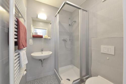 Koupelna v ubytování Ferienwohnung Hornfisch