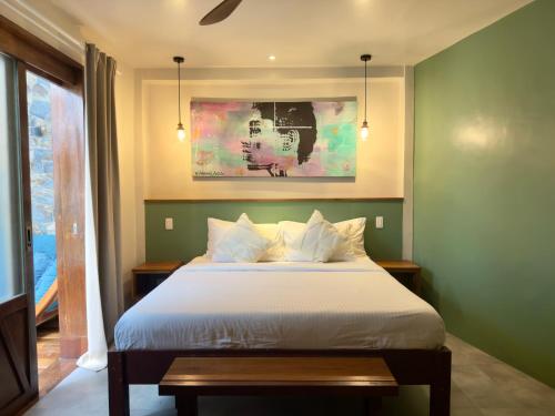 Cama o camas de una habitación en Lugadia Villas