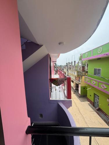 a view from a balcony of a building at Singh home stay in Bodh Gaya