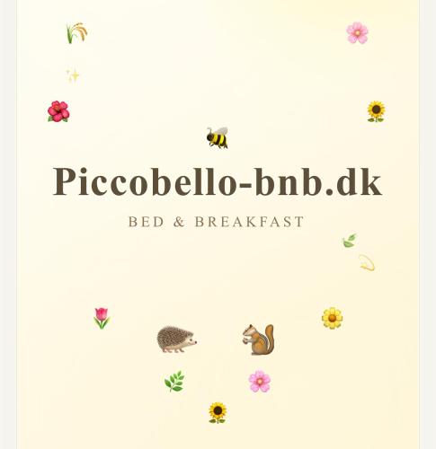 a sign that says picoides bink with a group of insects at Piccobello Bed & Breakfast Valløby Køge in Valløby
