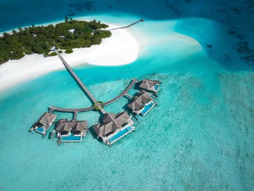 an aerial view of a resort in the maldives at Niyama Private Islands Maldives in Dhaalu Atoll