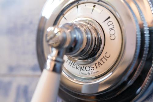 a close up of a camera with the words thermonuclear at Hotel Villa Linneo in Rome