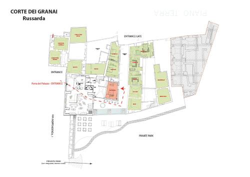 a site plan of the centennial coliseum at Corte Dei Granai Meeting & SPA - Raro Rooms Collection in Maglie