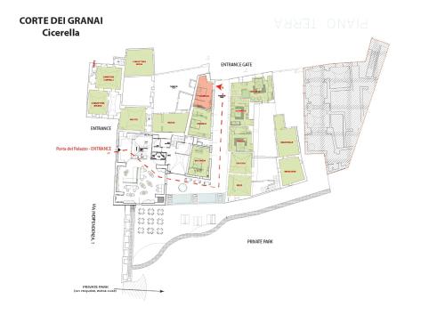 a plan of the centre barbican centre at Corte Dei Granai Meeting & SPA - Raro Rooms Collection in Maglie