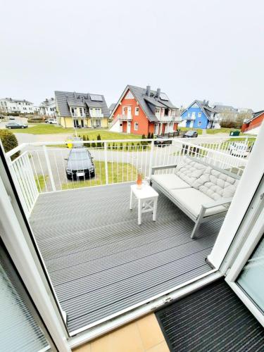 Balkón nebo terasa v ubytování Exkl App Strandlöper, Kamin, 250 m zum Strand