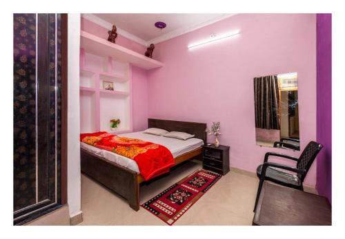 Postel nebo postele na pokoji v ubytování Shree Ram homestay