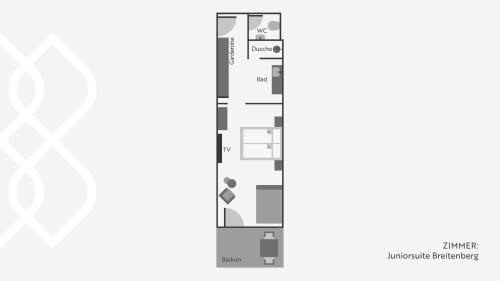 a floor plan of the apartment building at PANORAMA Allgäu Spa Resort in Seeg