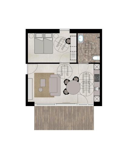 Půdorys ubytování Suite Toegankelijk | 2 personen