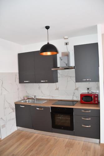 Kuchyň nebo kuchyňský kout v ubytování VIP Lounge