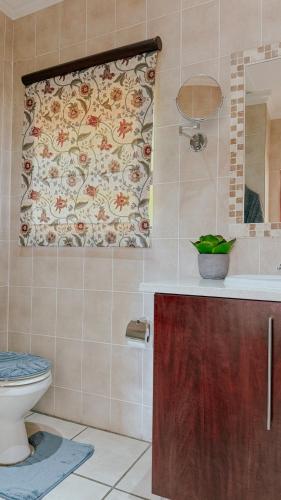 a bathroom with a toilet and a sink and a mirror at Upper Classic in Clarens