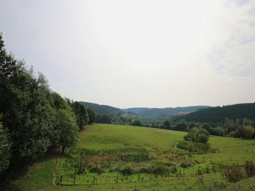 a green field with trees in the distance at Great holiday home in Bastogne with sauna in Le Parque