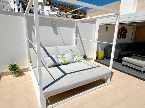 Χώρος καθιστικού στο New Penthouse Beach Apartment Mojacar Playa