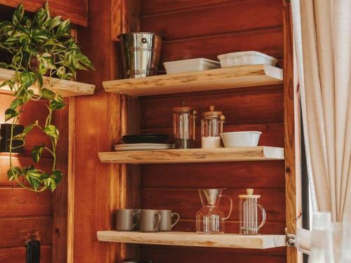 Kemudahan buat kopi dan teh di Vale Aurora Cabanas