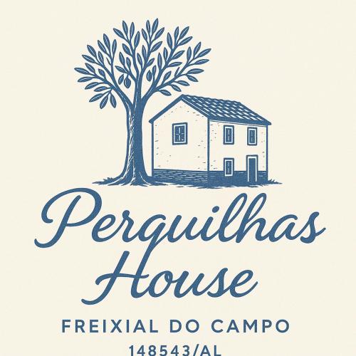 a logo for a house with a tree at Perquilhas House in Freixial do Campo