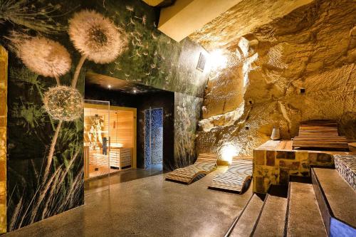 Ruang duduk di Chez Les Grottes