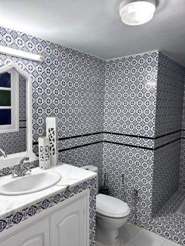 Bilik mandi di Duplex l'Hirondelles chott mariem C